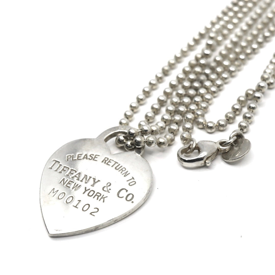 ティファニー Tiffany&Co. リターントゥ ハートタグ ネックレス ペンダント M00102 シルバー ボールチェーン I6