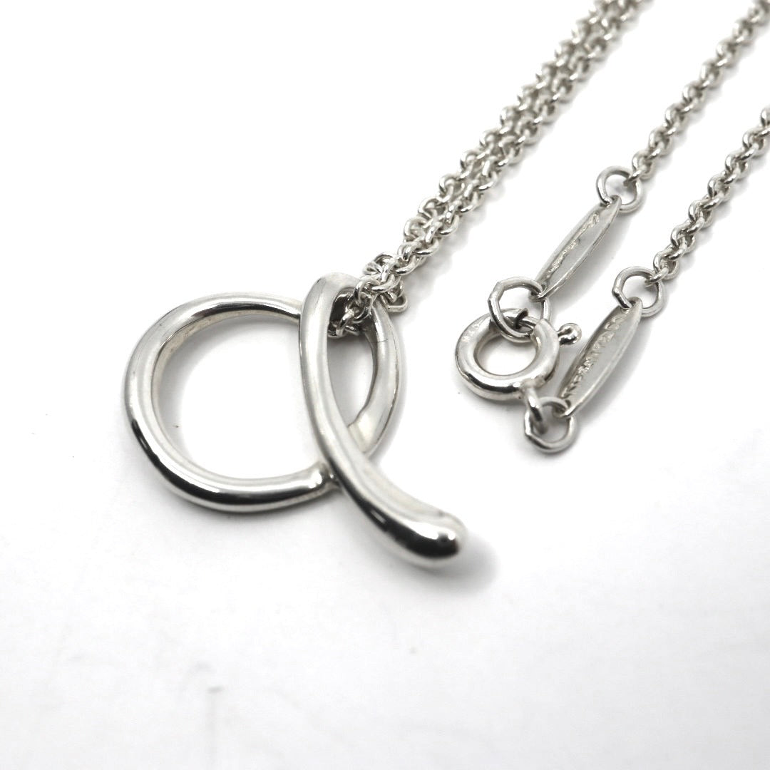 ティファニー Tiffany&Co. エルサ・ペレッティ アルファベット イニシャル モチーフ ネックレス ペンダント SV925 スターリングシルバー I6