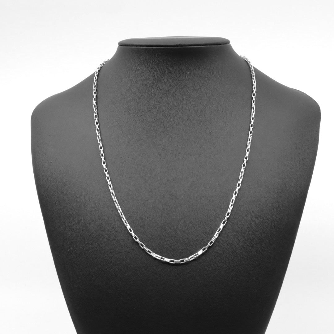 グッチ GUCCI ヴィンテージ シルバー925 チェーンネックレス スクエアリンク スターリングシルバー イタリア製 I6