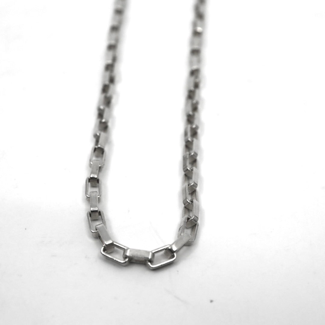 グッチ GUCCI ヴィンテージ シルバー925 チェーンネックレス スクエアリンク スターリングシルバー イタリア製 I6