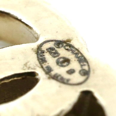 シャネル CHANEL ヴィンテージ ピアス ココマーク クローバー モチーフ ラインストーン ゴールド I6