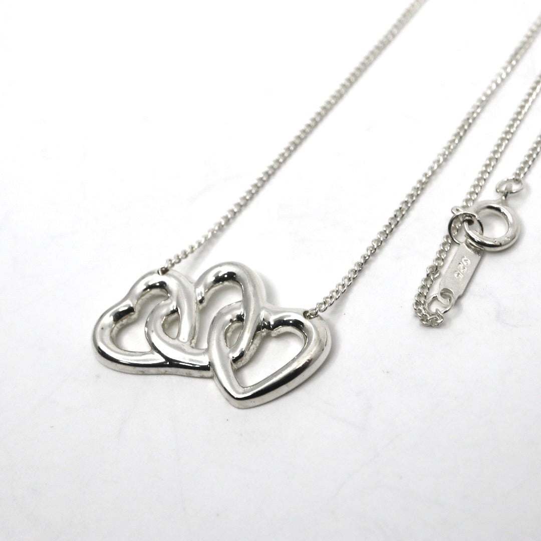 ティファニー Tiffany&Co. ハート 3連 モチーフ トリプルハート ネックレス SV925 スターリングシルバー ペンダント I6