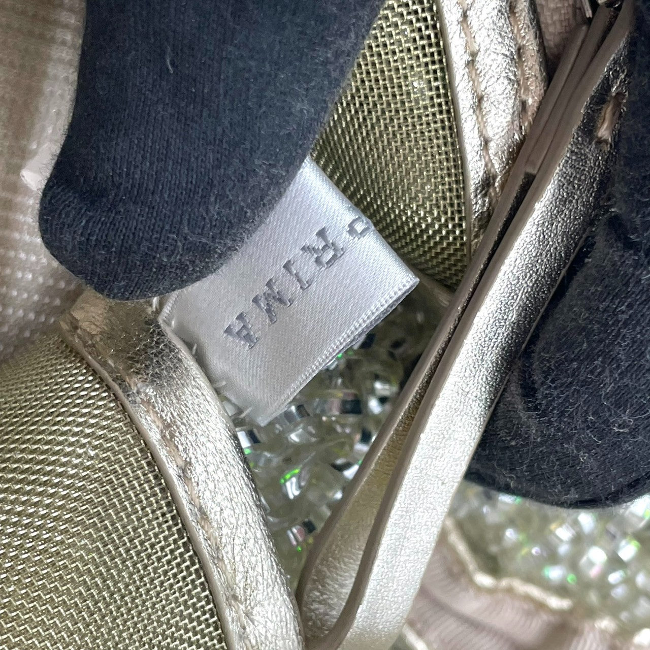 美品 アンテプリマ ANTEPRIMA ワイヤーバッグ トートバッグ ハンドバッグ バイカラー グリーン シルバー系 PVCワイヤー キラキラ 手編み レディース エレガント フェミニン パーティーバッグ デイリーユース 大容量 クリーニング済み s39