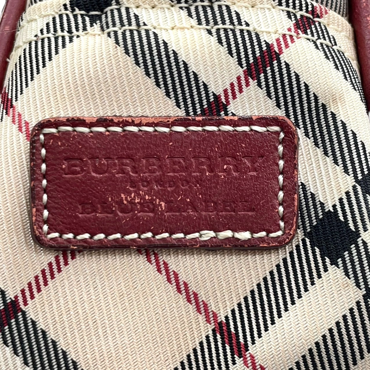 バーバリーブルーレーベル ショルダーバッグ ポシェット ノバチェック キャンバス レザー ベージュ ボルドー レディース 斜め掛け可 クラシック 定番 コンパクト カメラバッグ ミニバッグ エレガント クリーニング済み s43