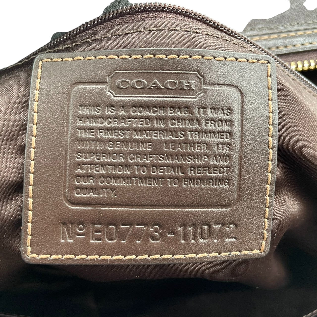COACH コーチ トートバッグ ハンドバッグ シグネチャー 11072 キャンバス ブラウン レディース ターンロック 肩掛け可 ワンショルダー A4収納可 大容量 通勤 通学 デイリーユース クラシック エレガント 人気モデル クリーニング済み s43