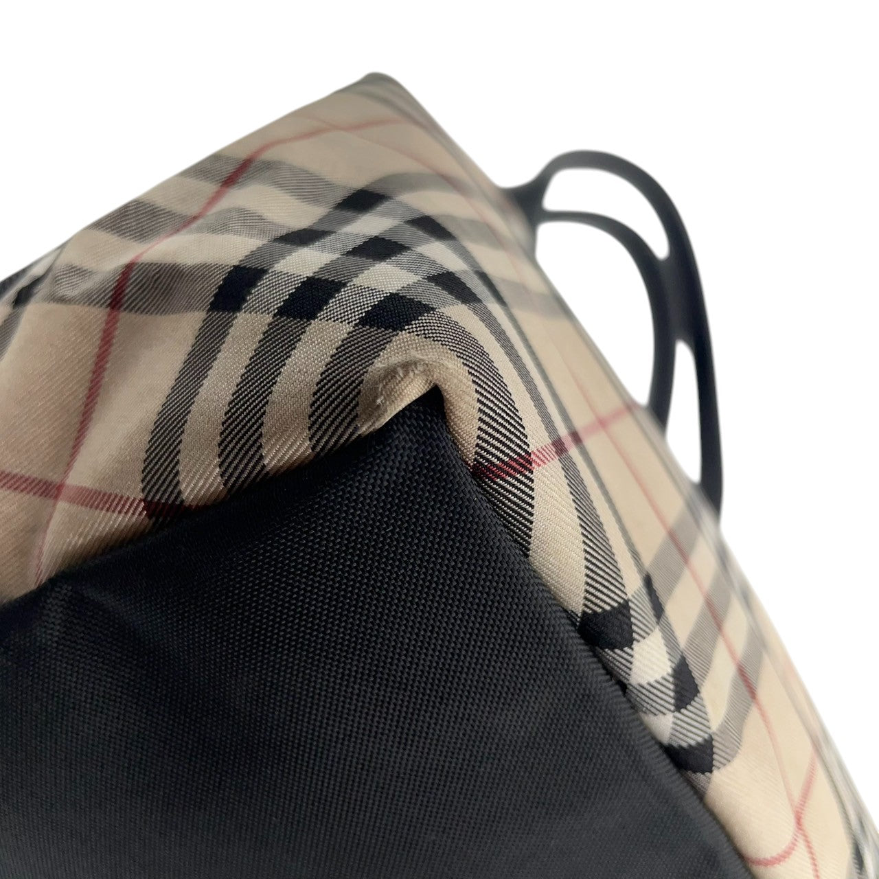 BURBERRY BLUE LABEL バーバリーブルーレーベル ハンドバッグ トートバッグ ノバチェック ナイロンキャンバス レザー ベージュ ブラック レディース ミニトート コンパクト クラシック エレガント デイリーユース クリーニング済み s43