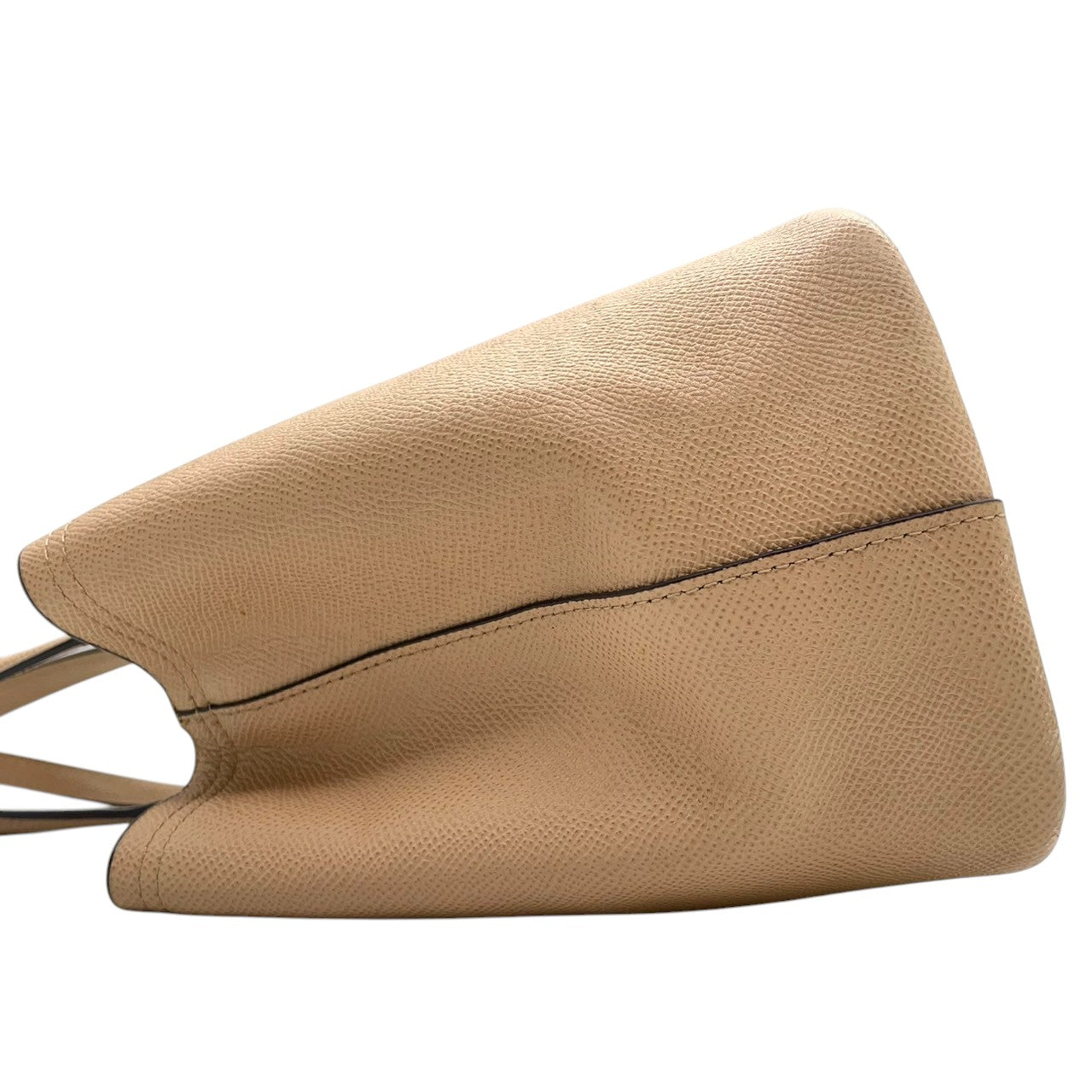 COACH コーチ ハンドバッグ 34563 ミニクリスティーキャリーオール クロスグレインレザー ベージュ レディース トートバッグ 肩掛け可 コンパクト エレガント フェミニン 通勤 ビジネス デイリーユース 人気モデル クリーニング済み s38