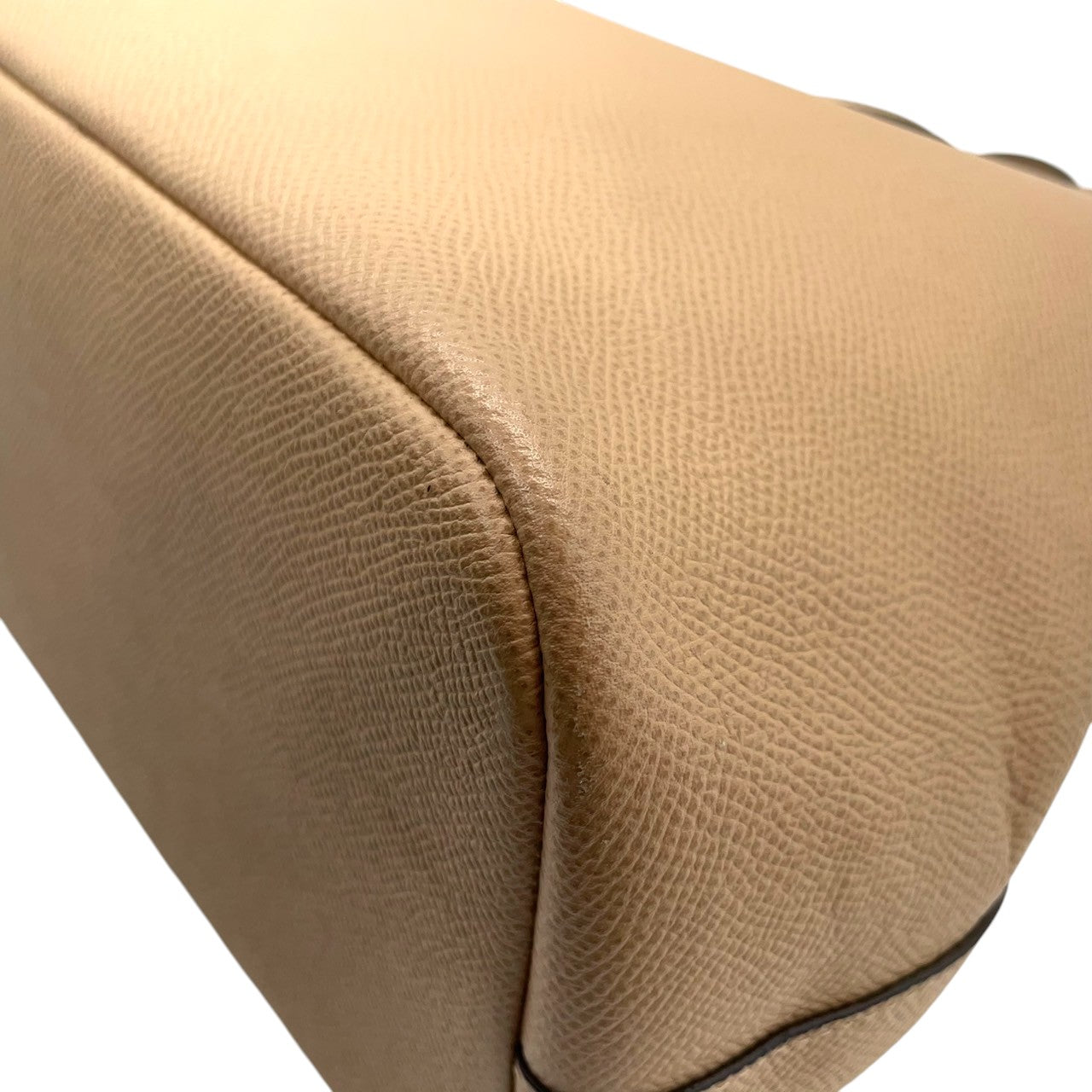 COACH コーチ ハンドバッグ 34563 ミニクリスティーキャリーオール クロスグレインレザー ベージュ レディース トートバッグ 肩掛け可 コンパクト エレガント フェミニン 通勤 ビジネス デイリーユース 人気モデル クリーニング済み s38