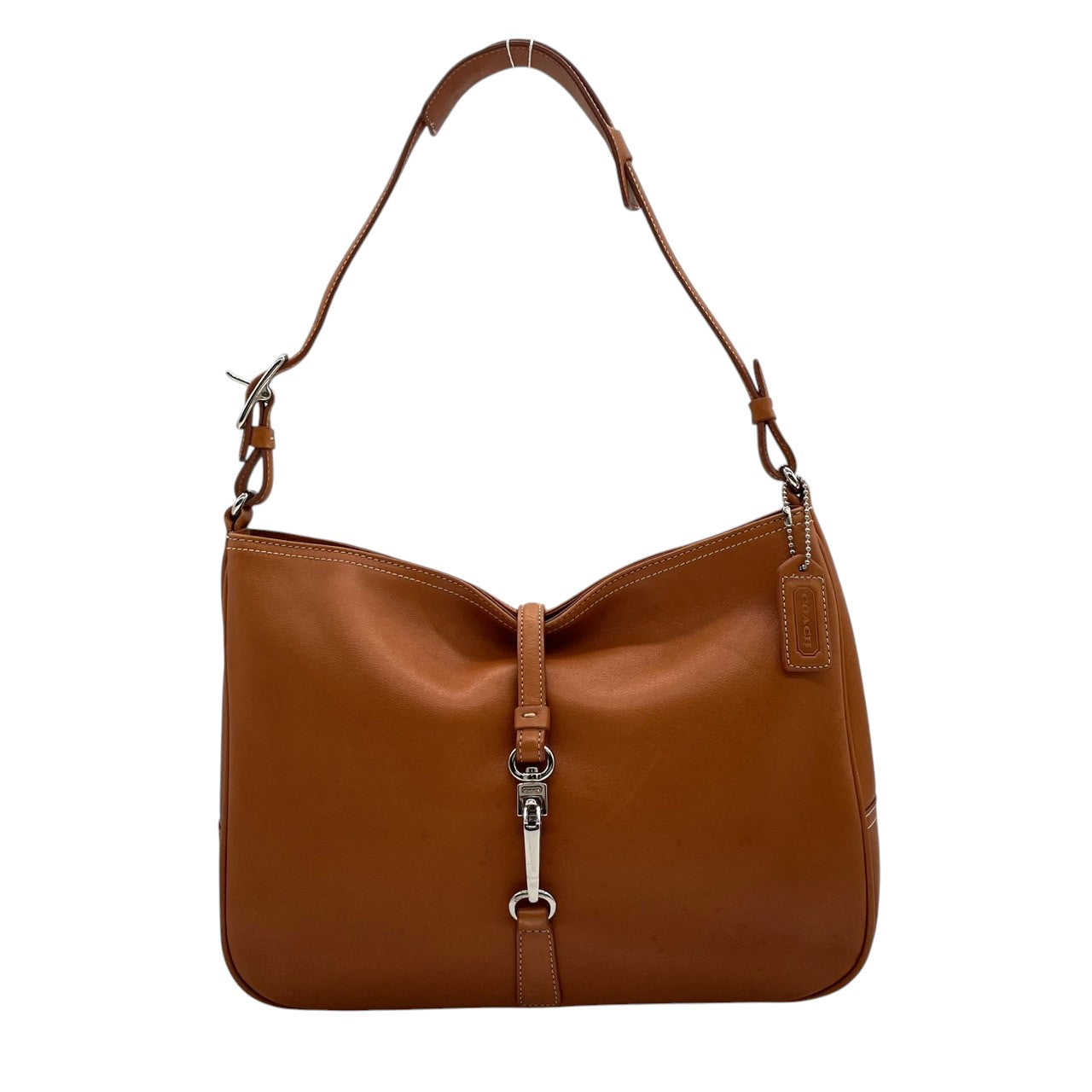 COACH コーチ ショルダーバッグ 7778 ハンドバッグ レザー ブラウン キャメル レディース 肩掛け可 ワンショルダー クラシック ビンテージ エレガント シンプル デイリーユース 通勤 通学 人気モデル クリーニング済み s38