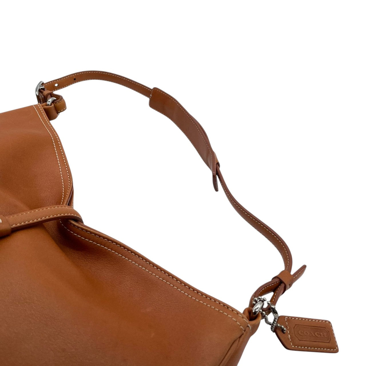 COACH コーチ ショルダーバッグ 7778 ハンドバッグ レザー ブラウン キャメル レディース 肩掛け可 ワンショルダー クラシック ビンテージ エレガント シンプル デイリーユース 通勤 通学 人気モデル クリーニング済み s38