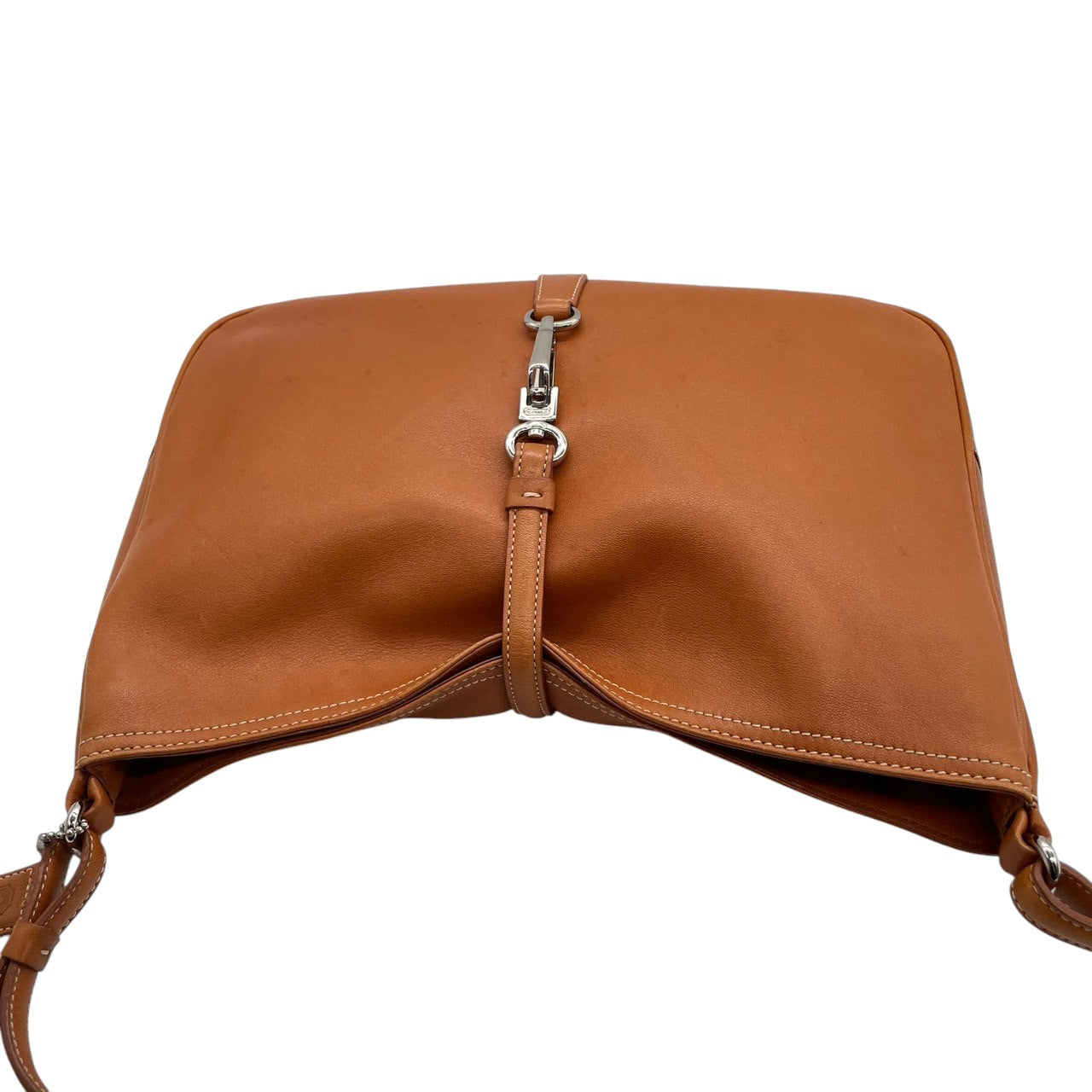 COACH コーチ ショルダーバッグ 7778 ハンドバッグ レザー ブラウン キャメル レディース 肩掛け可 ワンショルダー クラシック ビンテージ エレガント シンプル デイリーユース 通勤 通学 人気モデル クリーニング済み s38