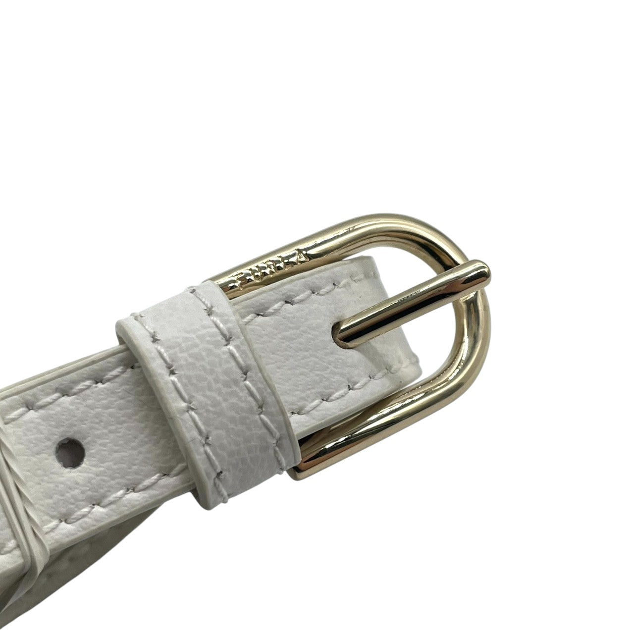 FURLA フルラ 2WAY ハンドバッグ ショルダーバッグ レザー ホワイト 白 レディース 斜め掛け可 自立可 ゴールド金具 エレガント フェミニン フォーマル 通勤 デイリーユース 人気モデル クリーニング済み s28
