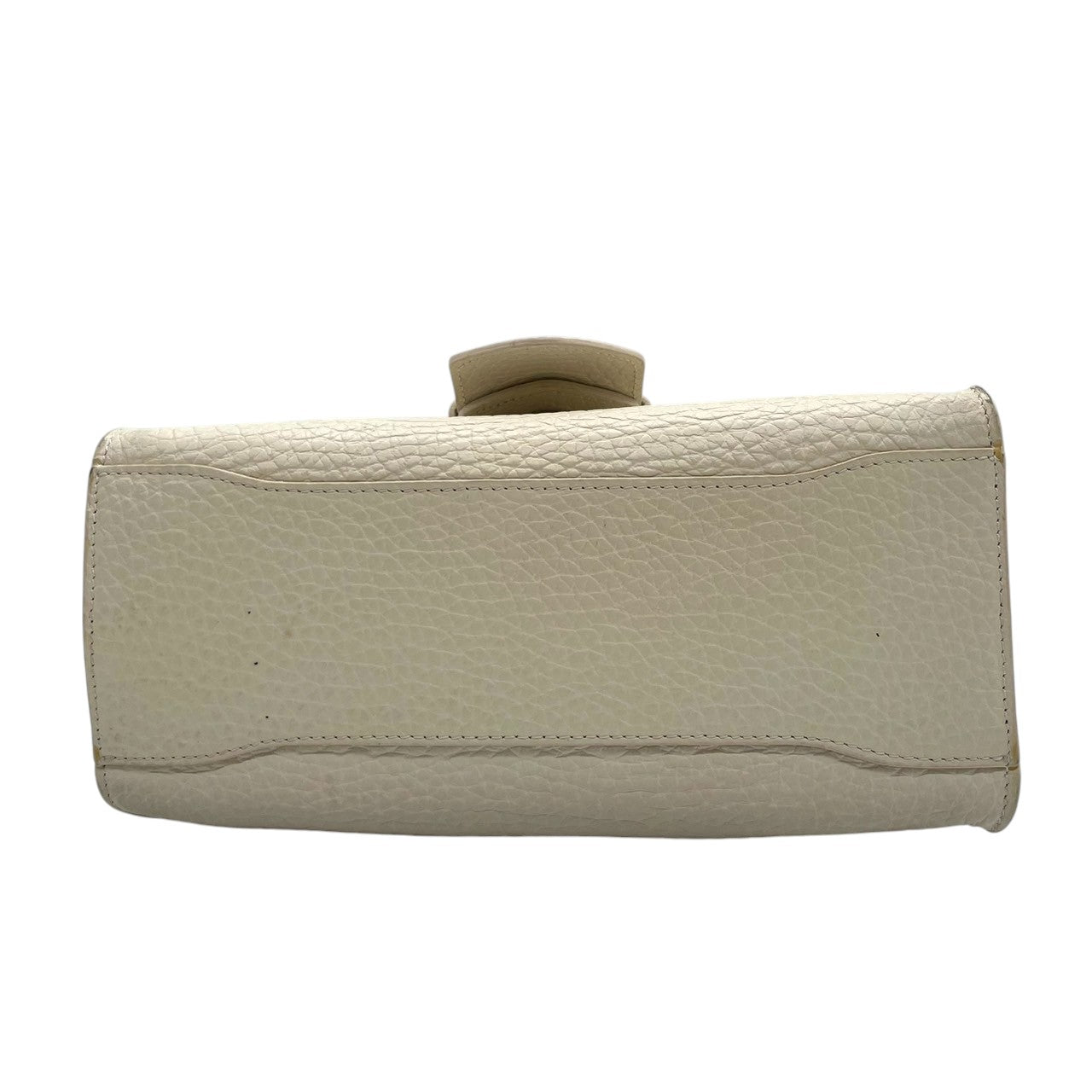 FURLA フルラ ハンドバッグ ショルダーバッグ 2WAY ワンショルダー 斜め掛け可 自立可 レザー 本革 アイボリー ゴールド金具 バックル フラップ式 レディース エレガント クラシック フォーマル ビジネス デイリーユース クリーニング済み s28