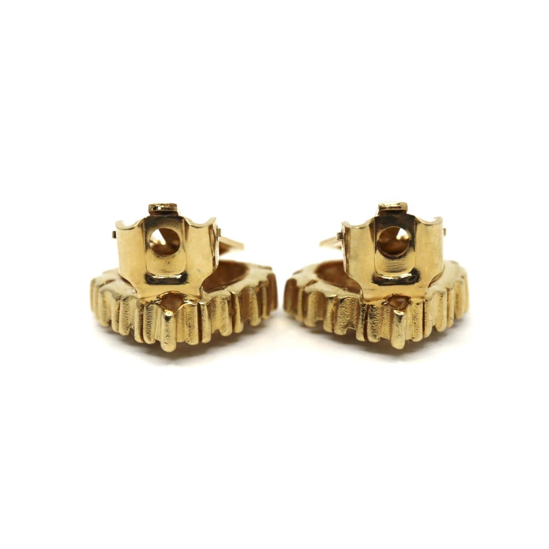 ディオール Dior ヴィンテージ イヤリング ハート モチーフ Dロゴ ラインストーン 金 ゴールドカラー I2