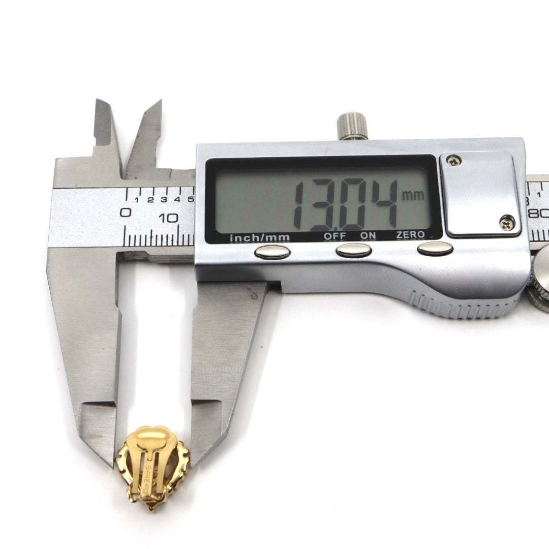 ディオール Dior ヴィンテージ イヤリング ハート モチーフ Dロゴ ラインストーン 金 ゴールドカラー I2