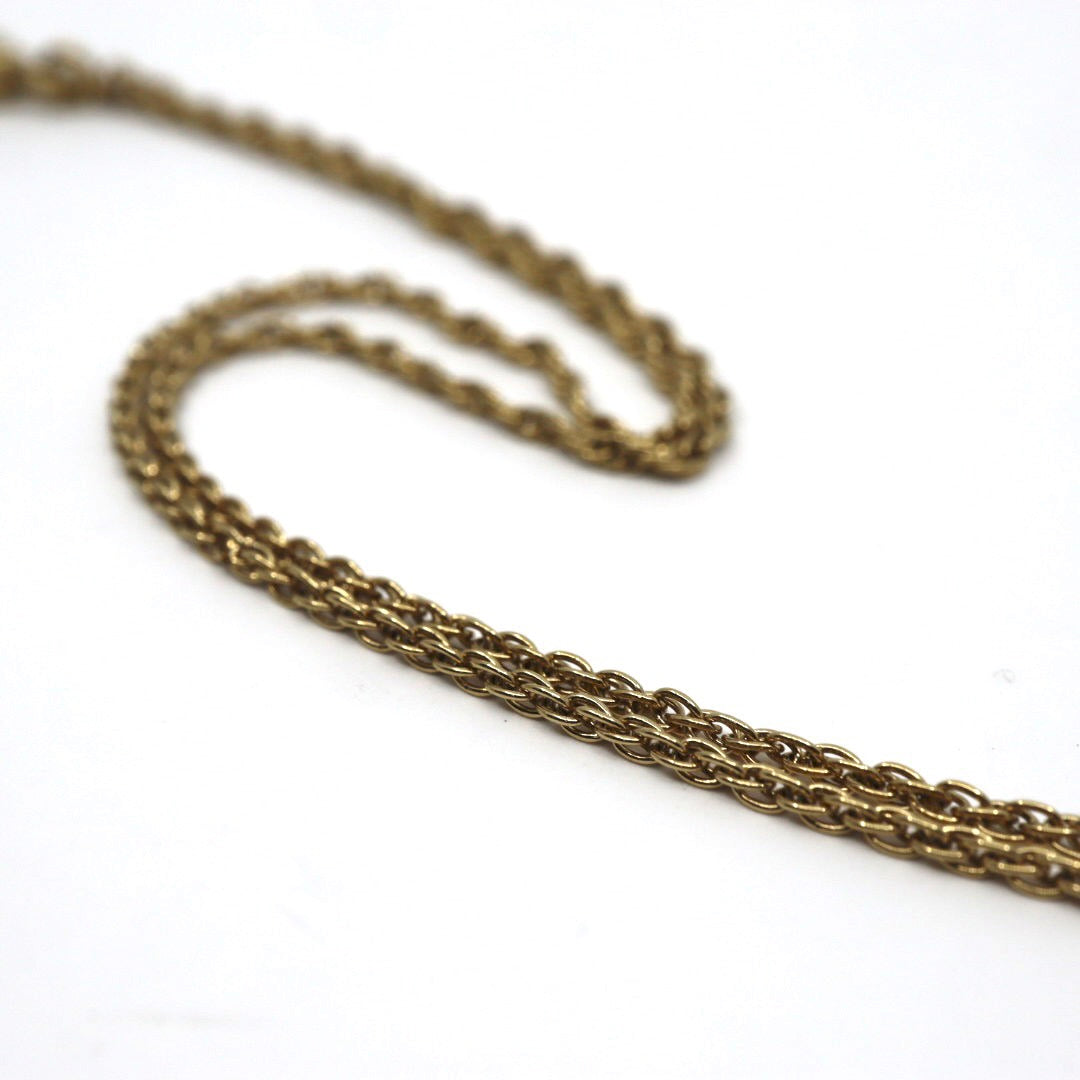 美品 ディオール Dior ヴィンテージ ネックレス ロープノットモチーフ CDロゴ 金 ゴールドカラー アクセサリー I2