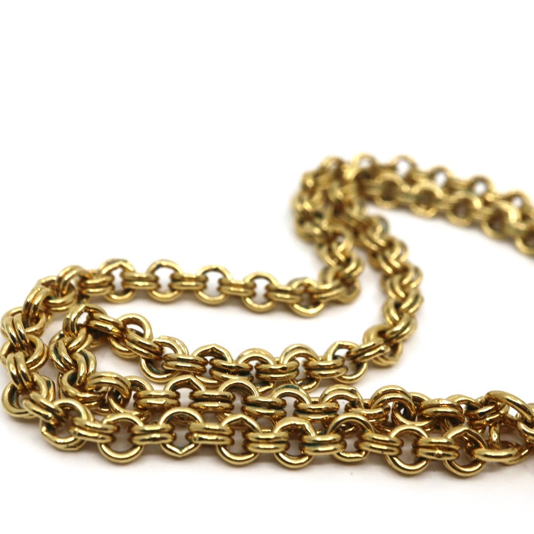 クリスチャンディオール Christian Dior ヴィンテージ ネックレス ペンダント 金 ゴールドカラー Dロゴ ラインストーン アクセサリー I2