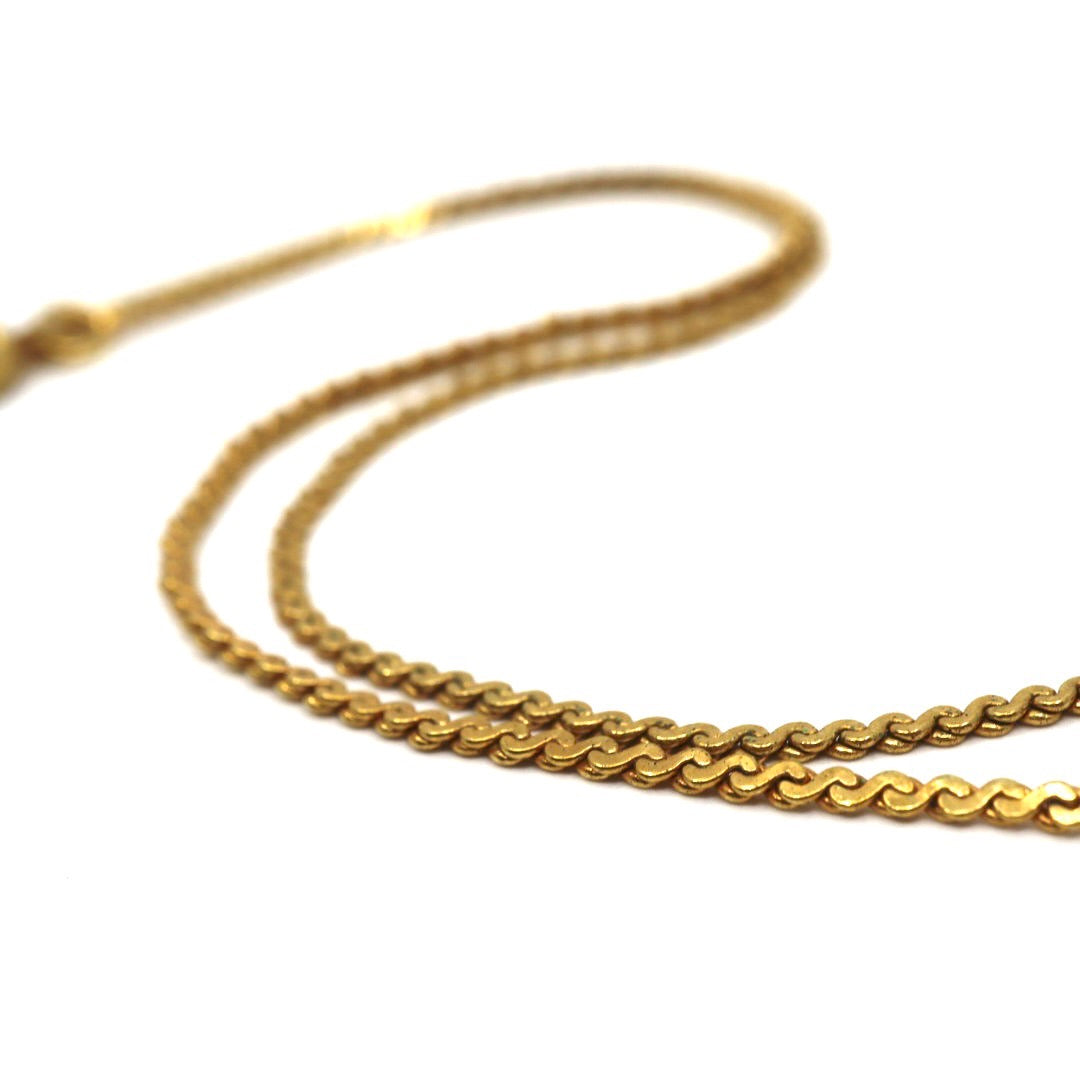 クリスチャンディオール Christian Dior ヴィンテージ ネックレス CDロゴ ラインストーン 金 ゴールドカラー アクセサリー I2