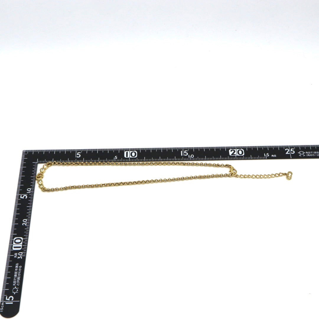 クリスチャンディオール Christian Dior ヴィンテージ ネックレス 金 ゴールドカラー Dロゴ ラインストーン アクセサリー I2