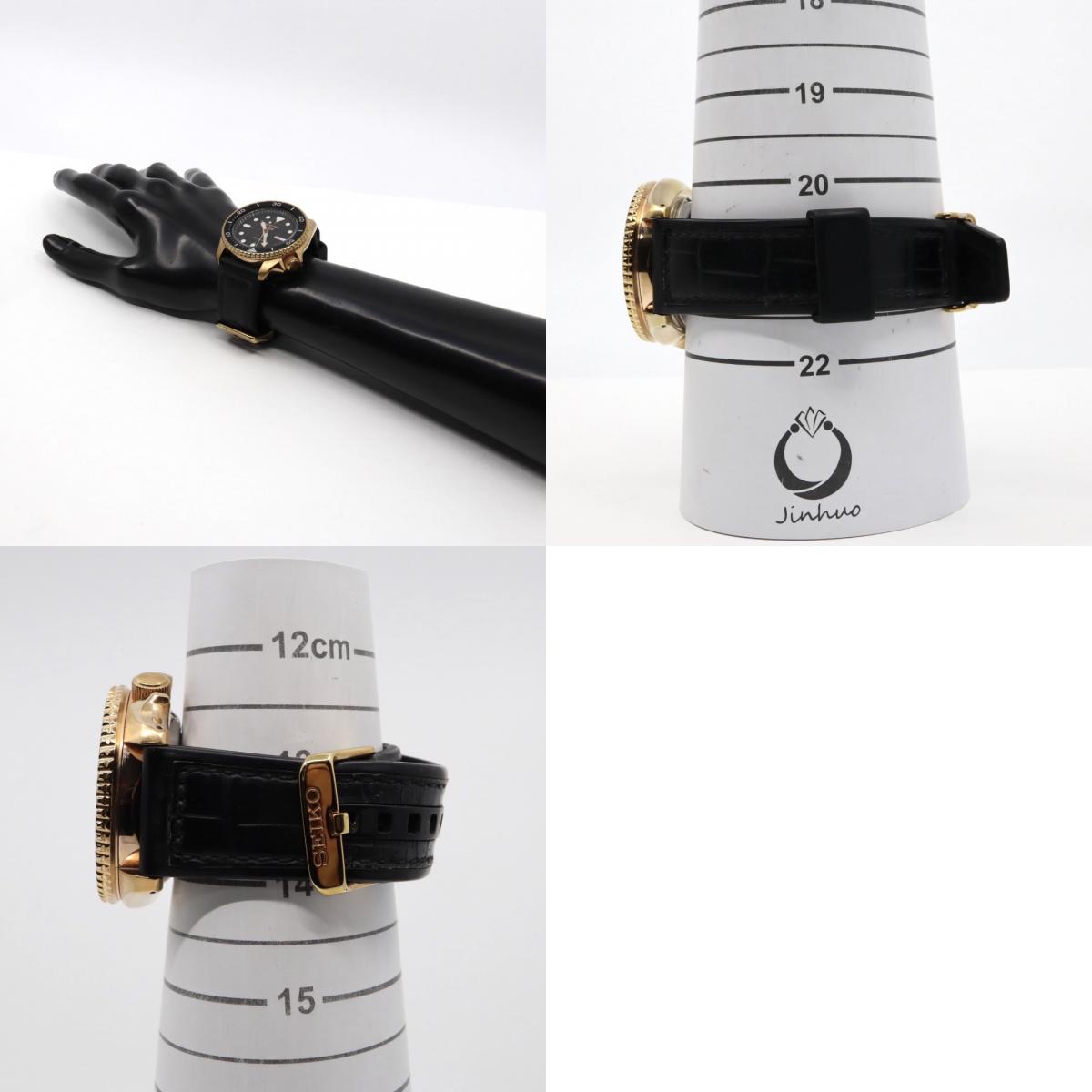 極美品 セイコー SEIKO5 スポーツ 4R36-07G0 SBSA011 メンズ 腕時計 自動巻き デイデイト グリーン文字盤 裏スケ ダイバー 24石 稼働品 G