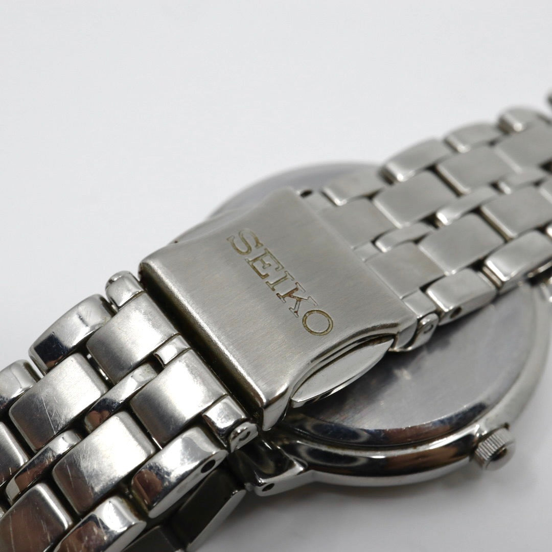 SEIKO セイコー 7N01-0BC0 腕時計 アナログ クオーツ 3針 ホワイト文字盤 メタルバンド シルバー 新品電池交換済み 動作確認済み G5