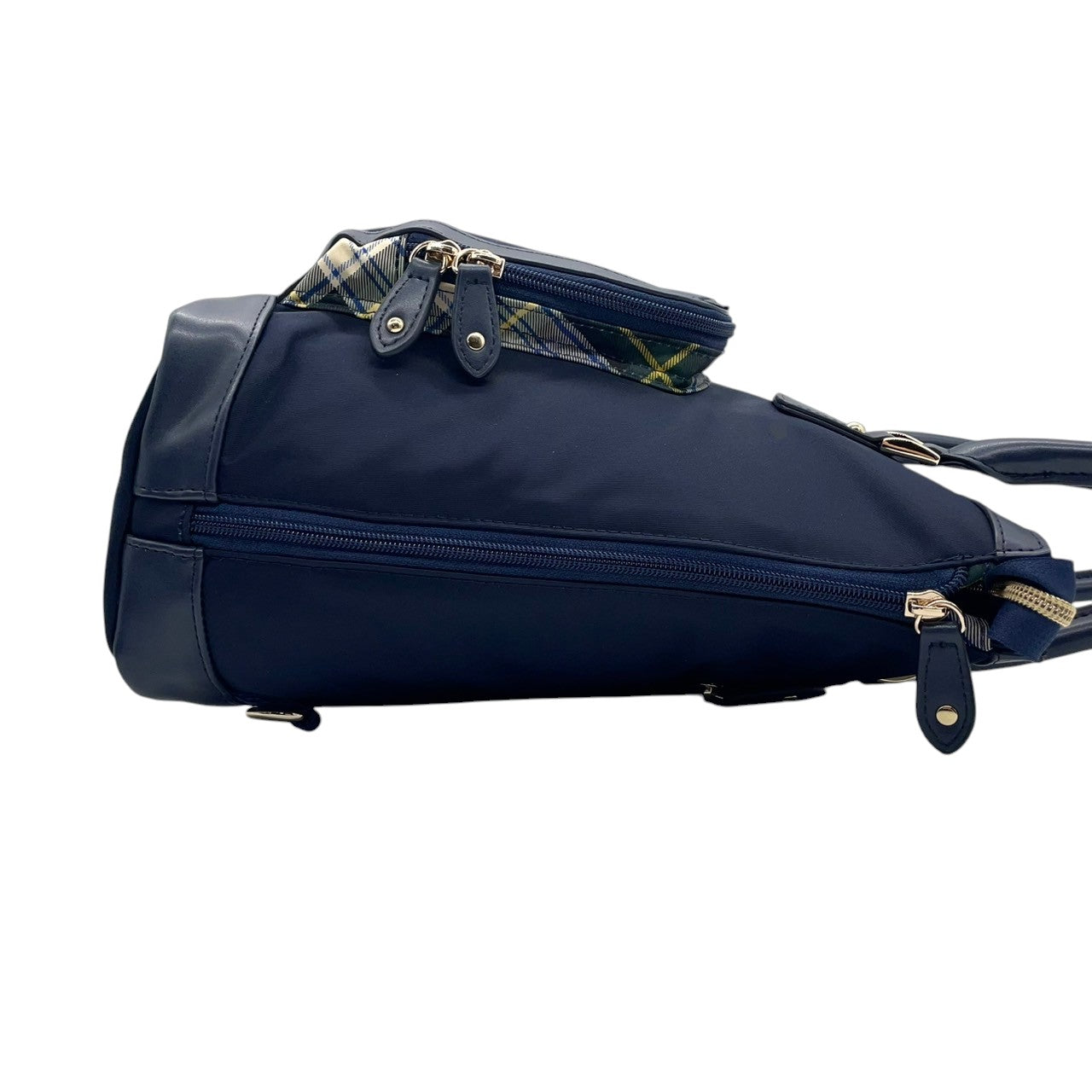 【美品】Kinloch Anderson 2WAY トートバッグ ショルダーバッグ ワンショルダー 自立可 A4収納可 ナイロン レザー ネイビー レディース ビジネス 通勤 通学 スコットランドブランド 人気モデル クリーニング済み u3