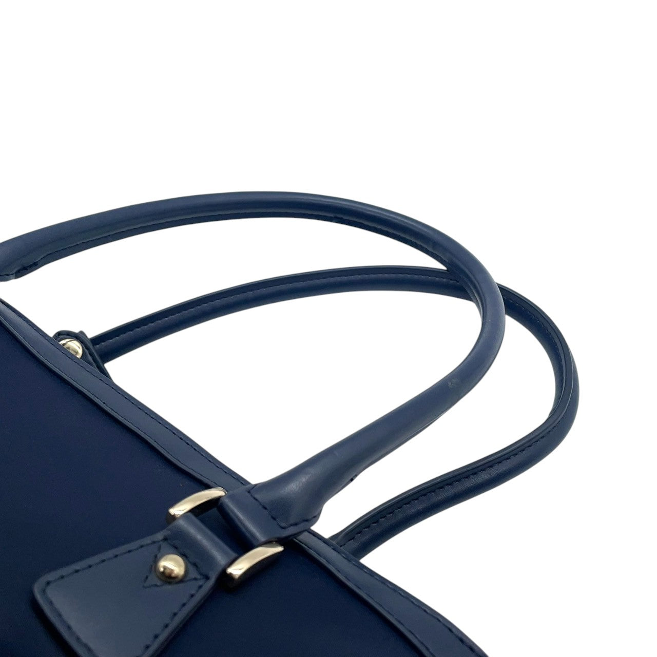 【美品】Kinloch Anderson 2WAY トートバッグ ショルダーバッグ ワンショルダー 自立可 A4収納可 ナイロン レザー ネイビー レディース ビジネス 通勤 通学 スコットランドブランド 人気モデル クリーニング済み u3