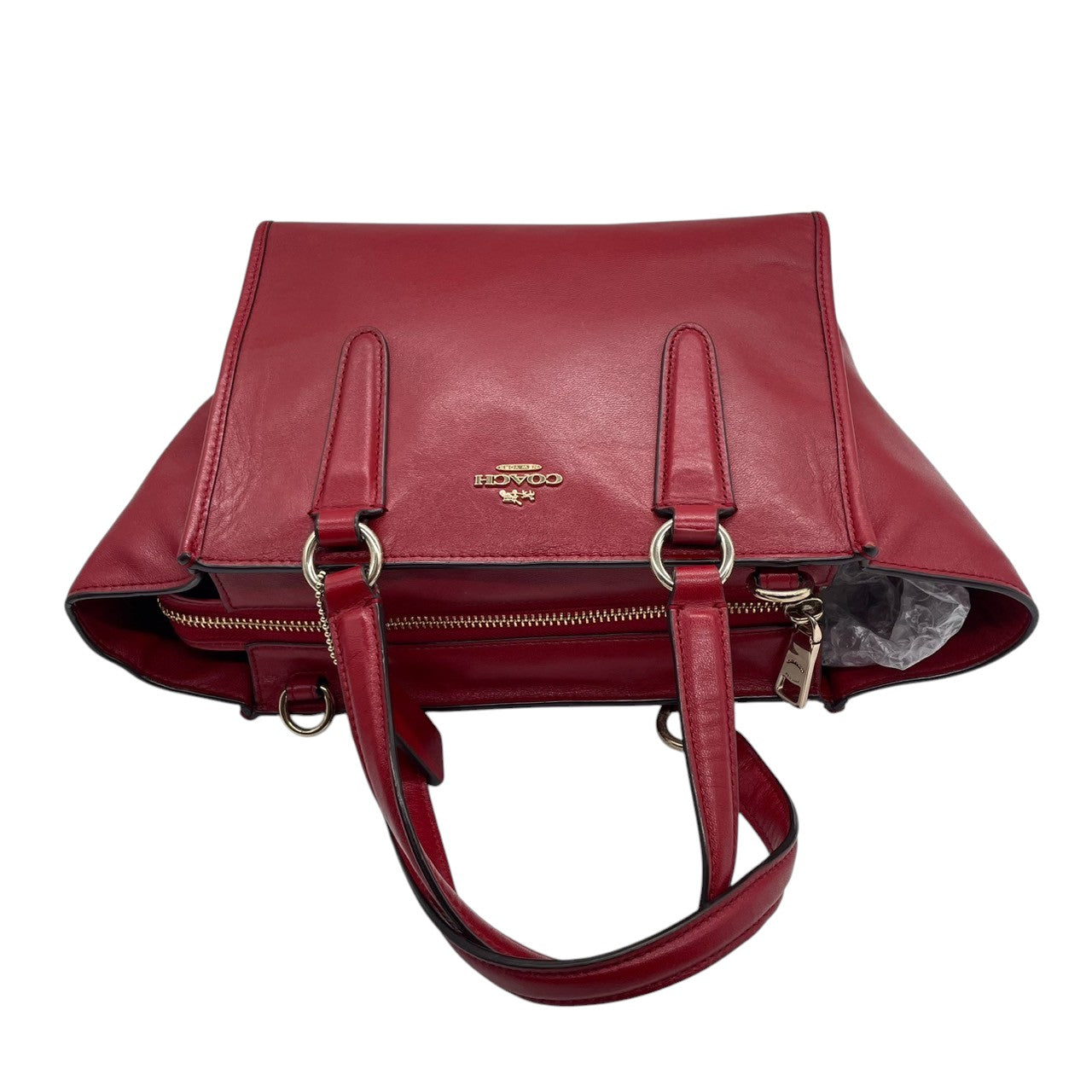 【COACH】コーチ 2WAY ハンドバッグ ショルダーバッグ ミニ エリス トート 33537 斜め掛け可 自立可 本革 ペブルドレザー レッド 赤 レディース エレガント ビジネス 通勤通学 人気モデル クリーニング済み u12