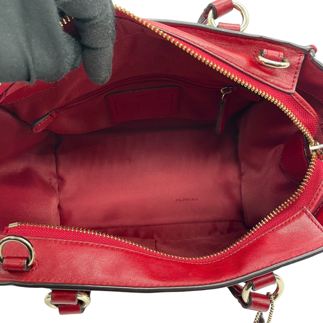 【COACH】コーチ 2WAY ハンドバッグ ショルダーバッグ ミニ エリス トート 33537 斜め掛け可 自立可 本革 ペブルドレザー レッド 赤 レディース エレガント ビジネス 通勤通学 人気モデル クリーニング済み u12