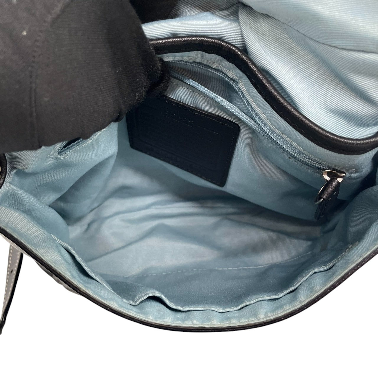 【COACH】コーチ ソーホー ショルダーバッグ ワンショルダー 斜め掛け可 F15077 フラップ 本革 レザー ブラック 黒 ステッチデザイン レディース エレガント カジュアル クラシック 定番人気モデル クリーニング済み u12