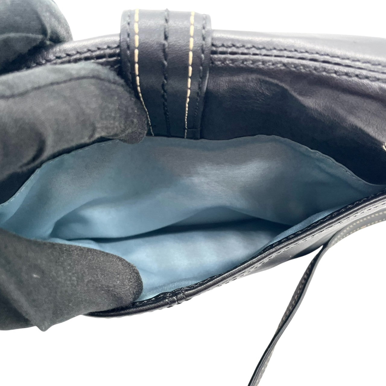 【COACH】コーチ ソーホー ショルダーバッグ ワンショルダー 斜め掛け可 F15077 フラップ 本革 レザー ブラック 黒 ステッチデザイン レディース エレガント カジュアル クラシック 定番人気モデル クリーニング済み u12