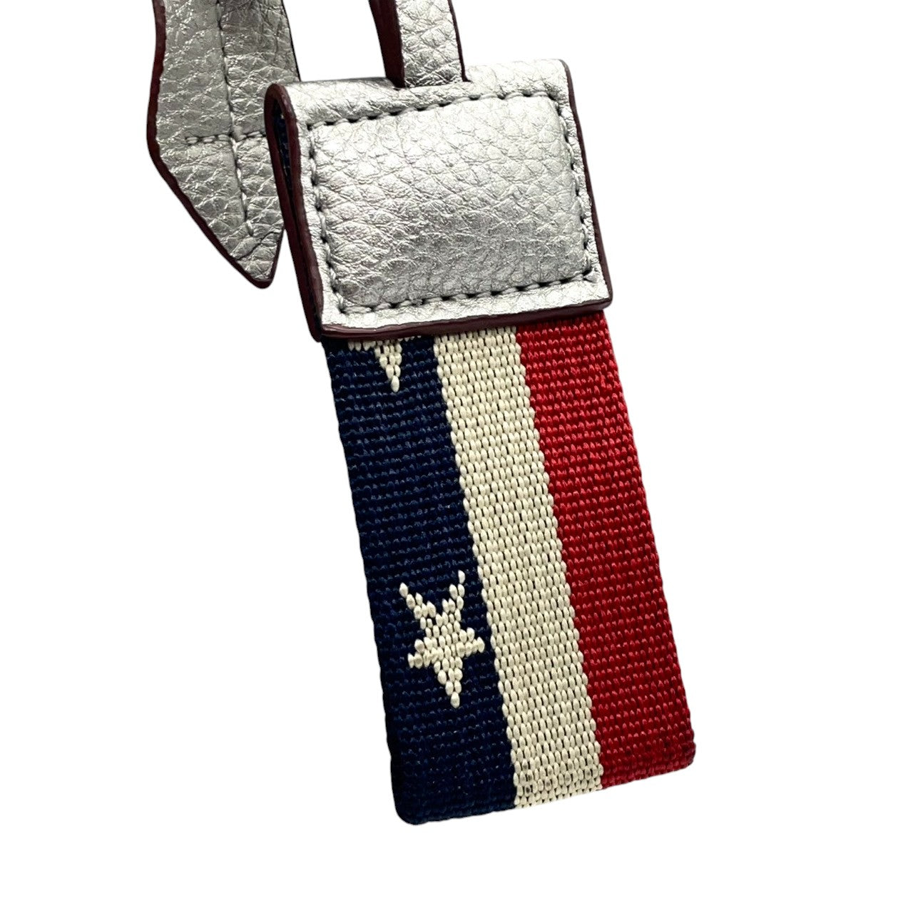 【A4収納可】デザイン トートバッグ ワンショルダー 大容量 PVC レザー デニム柄 トロンプルイユ だまし絵 ワッペン パッチワーク風 グレー シルバー系 レディース カジュアル 個性的 通勤通学 人気モデル クリーニング済み u12