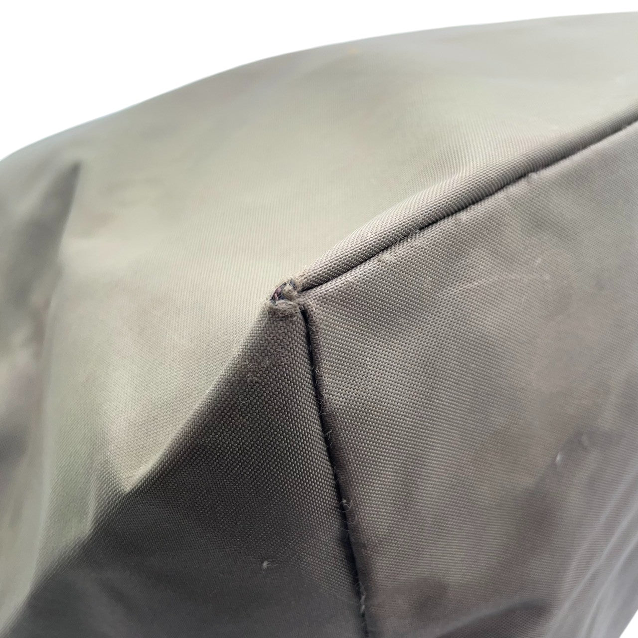 Herve Chapelier エルベシャプリエ 舟形 トートバッグ Lサイズ ワンショルダー A4収納可 大容量 ナイロン レザーハンドル カーキ ブラウン レディース メンズ ユニセックス 定番人気モデル フランス製 クリーニング済み s1