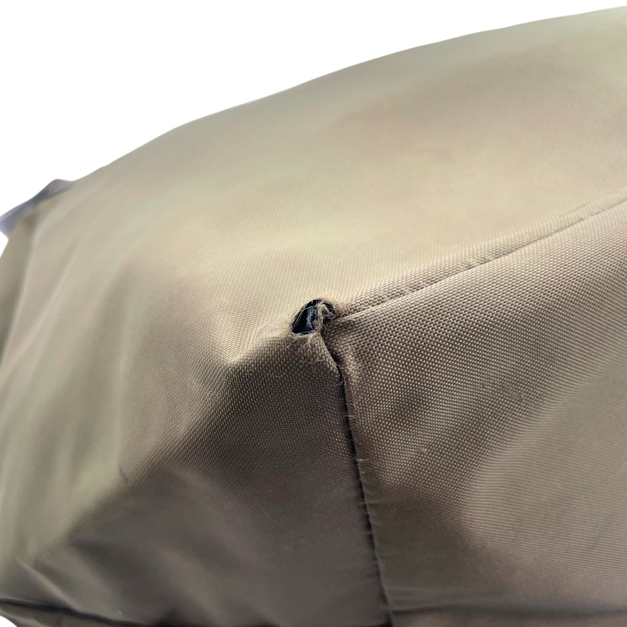 Herve Chapelier エルベシャプリエ 舟形 トートバッグ Lサイズ ワンショルダー A4収納可 大容量 ナイロン レザーハンドル カーキ ブラウン レディース メンズ ユニセックス 定番人気モデル フランス製 クリーニング済み s1