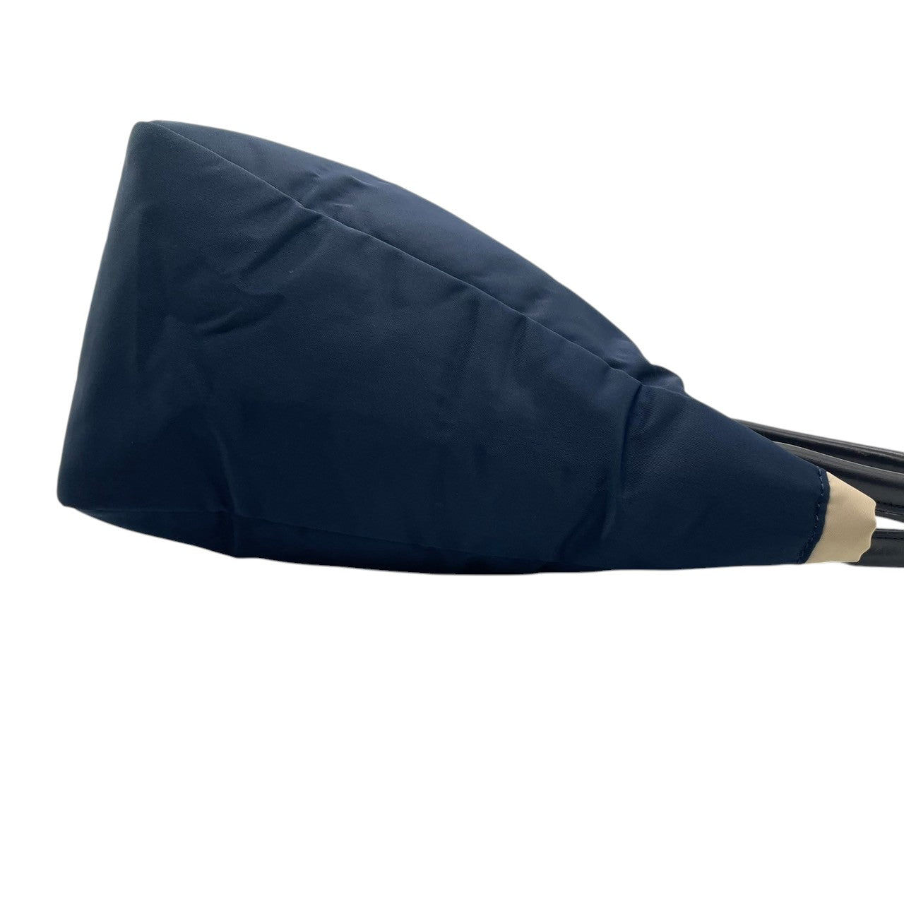 SAZABY サザビー トートバッグ ハンドバッグ A4収納可 大容量 軽量 ナイロン レザーハンドル バイカラー ネイビー ベージュ レディース メンズ ユニセックス ビジネス 通勤通学 人気モデル クリーニング済み s1