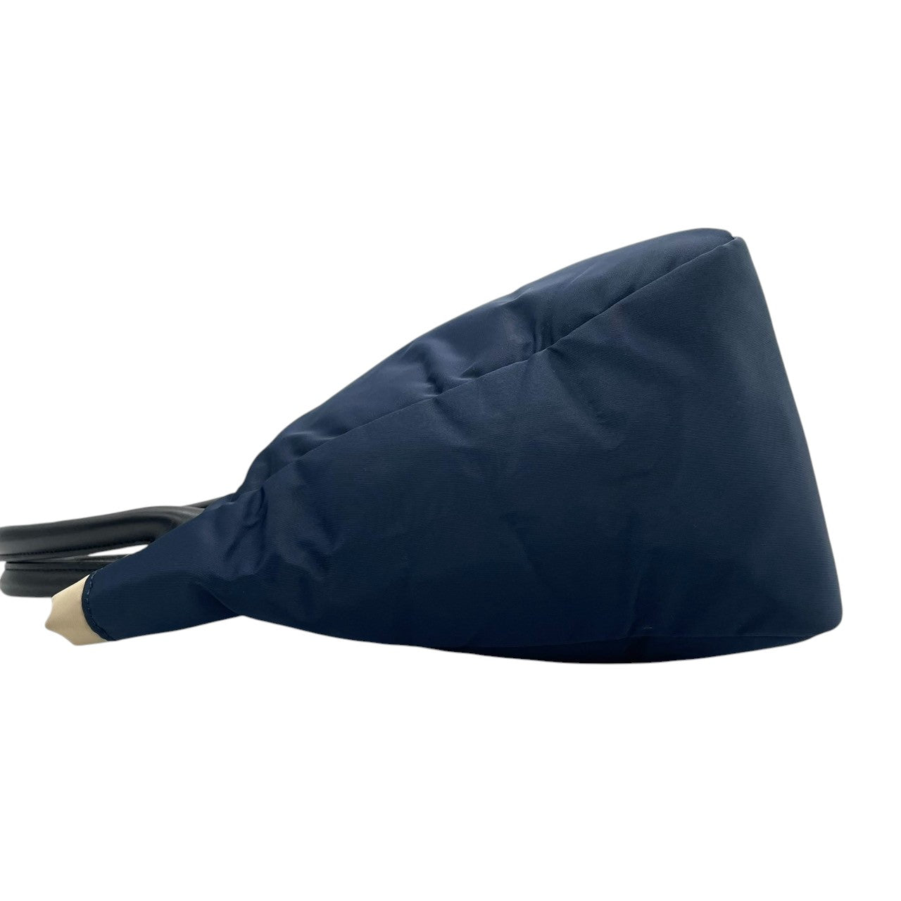 SAZABY サザビー トートバッグ ハンドバッグ A4収納可 大容量 軽量 ナイロン レザーハンドル バイカラー ネイビー ベージュ レディース メンズ ユニセックス ビジネス 通勤通学 人気モデル クリーニング済み s1