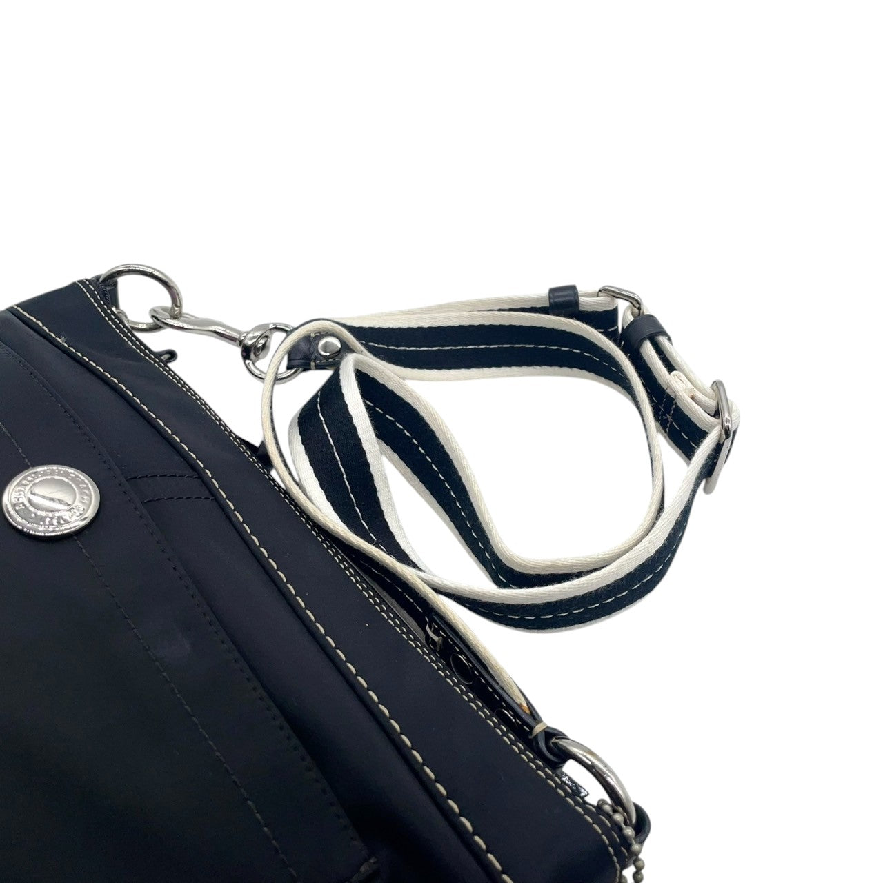 【COACH】コーチ ショルダーバッグ F13329 クロスボディ 斜め掛け可 A4収納可 ナイロン レザー ブラック 黒 軽量 カジュアル レディース メンズ ユニセックス 通勤通学 デイリーユース 旅行 サブバッグ 定番人気モデル クリーニング済み s1