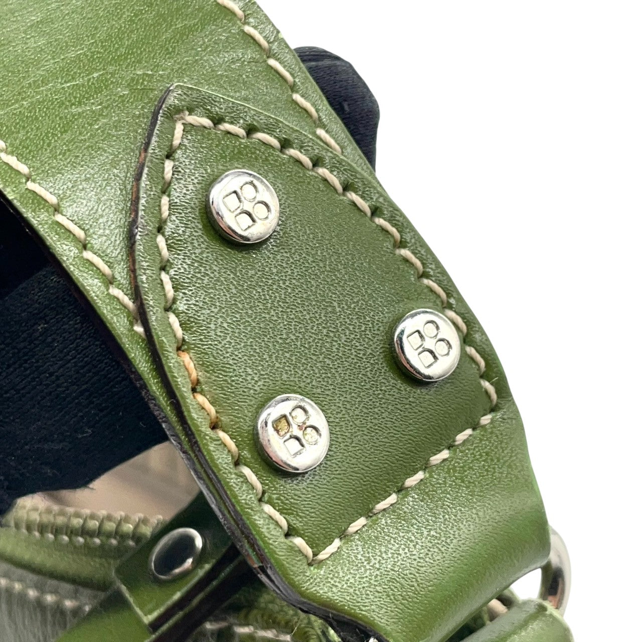 Kate spade ケイトスペード ショルダーバッグ ワンショルダー ホーボーバッグ 大容量 A4収納可 本革 レザー シボ革 グリーン カーキ系 ストライプ柄ライナー レディース エレガント カジュアル 通勤通学 人気モデル クリーニング済み s1