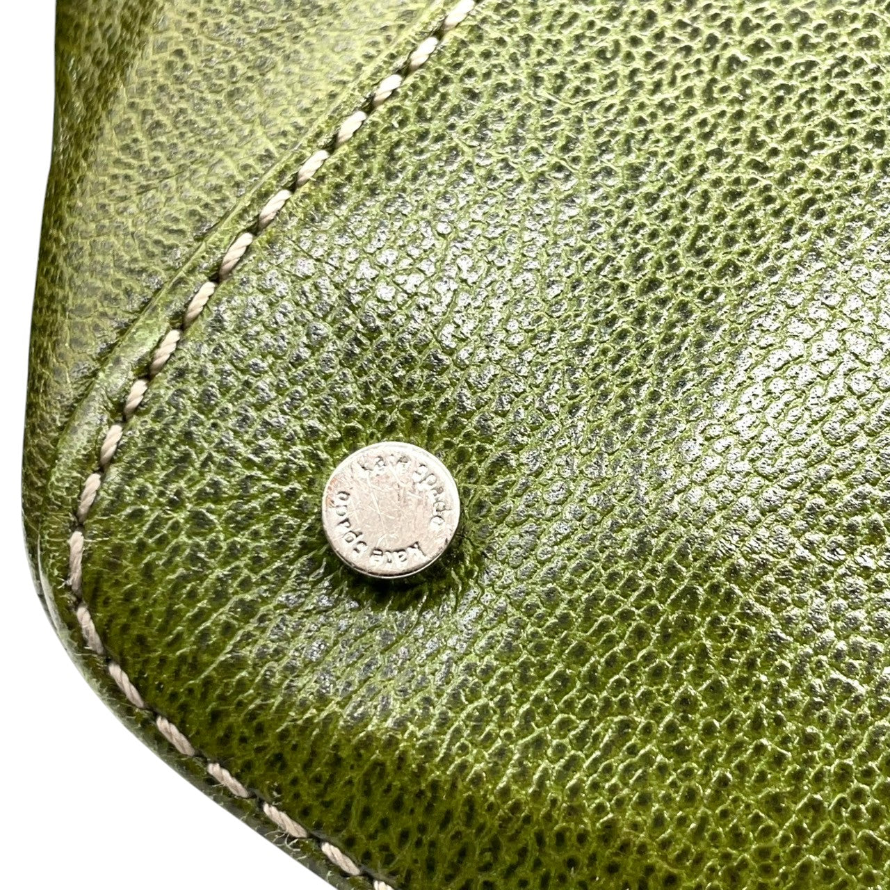 Kate spade ケイトスペード ショルダーバッグ ワンショルダー ホーボーバッグ 大容量 A4収納可 本革 レザー シボ革 グリーン カーキ系 ストライプ柄ライナー レディース エレガント カジュアル 通勤通学 人気モデル クリーニング済み s1