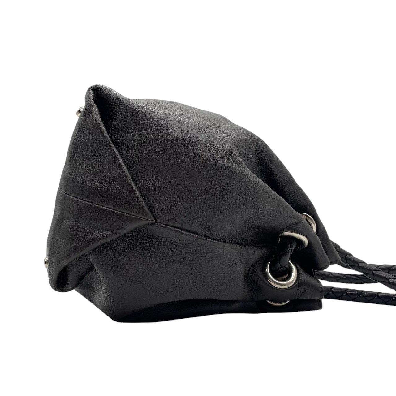 FURLA フルラ カルメン トートバッグ ワンショルダー A4収納可 大容量 本革 レザー シボ革 編み込みハンドル ダークブラウン こげ茶 レディース エレガント ビジネス 通勤通学 イタリア製 人気モデル クリーニング済み s1