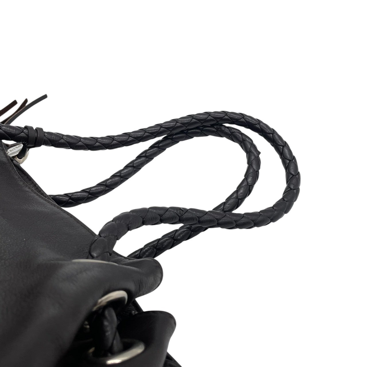 FURLA フルラ カルメン トートバッグ ワンショルダー A4収納可 大容量 本革 レザー シボ革 編み込みハンドル ダークブラウン こげ茶 レディース エレガント ビジネス 通勤通学 イタリア製 人気モデル クリーニング済み s1