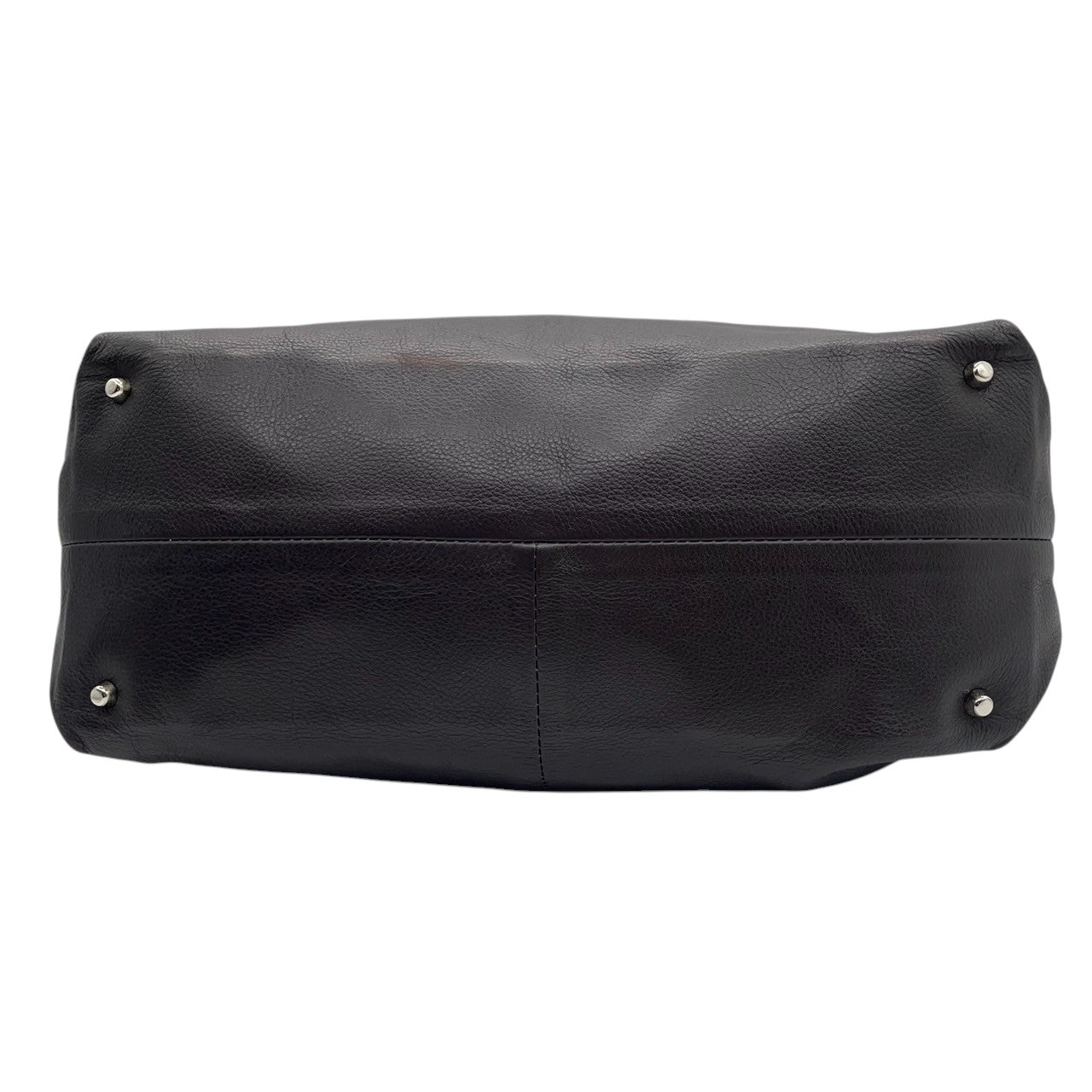 FURLA フルラ カルメン トートバッグ ワンショルダー A4収納可 大容量 本革 レザー シボ革 編み込みハンドル ダークブラウン こげ茶 レディース エレガント ビジネス 通勤通学 イタリア製 人気モデル クリーニング済み s1