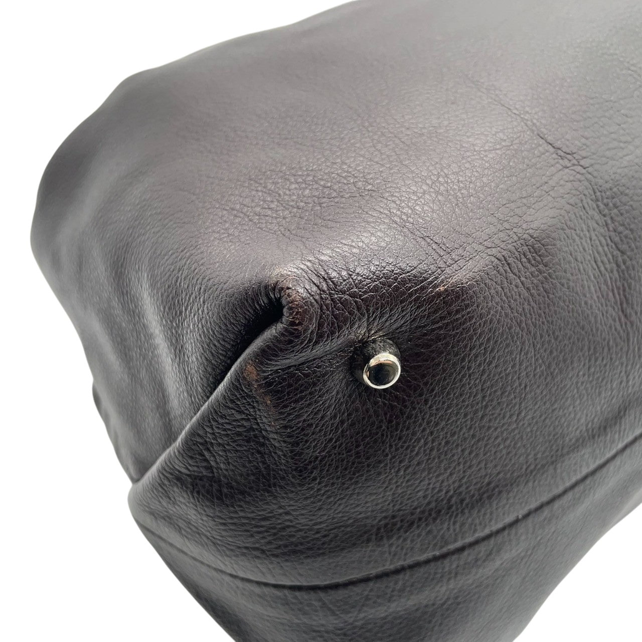 FURLA フルラ カルメン トートバッグ ワンショルダー A4収納可 大容量 本革 レザー シボ革 編み込みハンドル ダークブラウン こげ茶 レディース エレガント ビジネス 通勤通学 イタリア製 人気モデル クリーニング済み s1