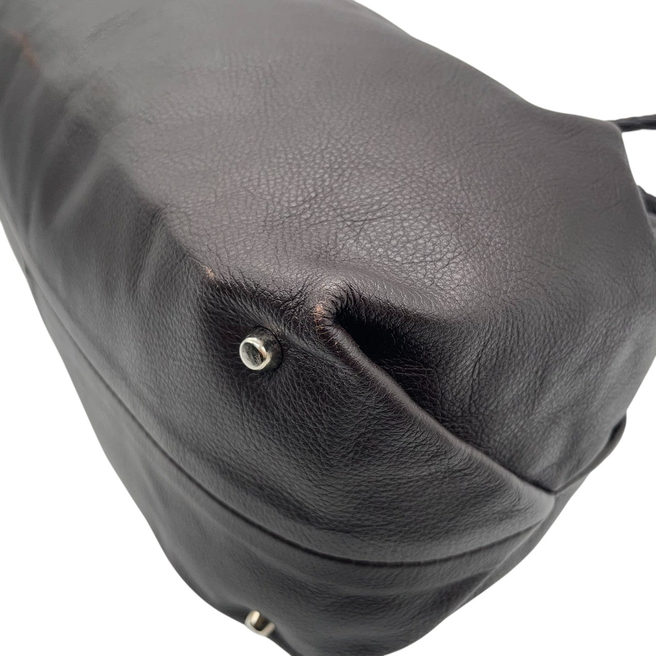 FURLA フルラ カルメン トートバッグ ワンショルダー A4収納可 大容量 本革 レザー シボ革 編み込みハンドル ダークブラウン こげ茶 レディース エレガント ビジネス 通勤通学 イタリア製 人気モデル クリーニング済み s1