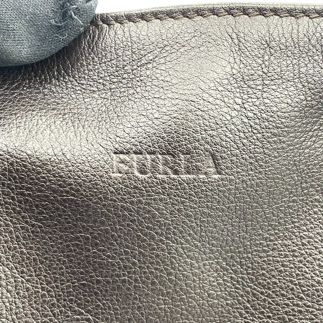 FURLA フルラ カルメン トートバッグ ワンショルダー A4収納可 大容量 本革 レザー シボ革 編み込みハンドル ダークブラウン こげ茶 レディース エレガント ビジネス 通勤通学 イタリア製 人気モデル クリーニング済み s1