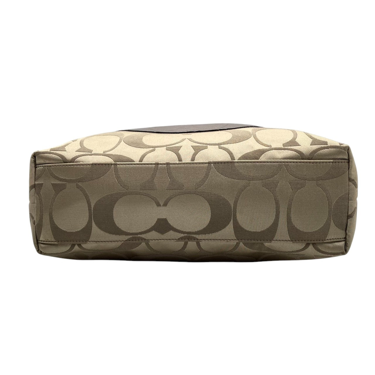 【COACH】コーチ ヘリテージ シグネチャー トートバッグ F18835 ワンショルダー A4収納可 大容量 キャンバス レザー ブラウン系 レディース 通勤通学 定番人気モデル チャーム付き クリーニング済み s7