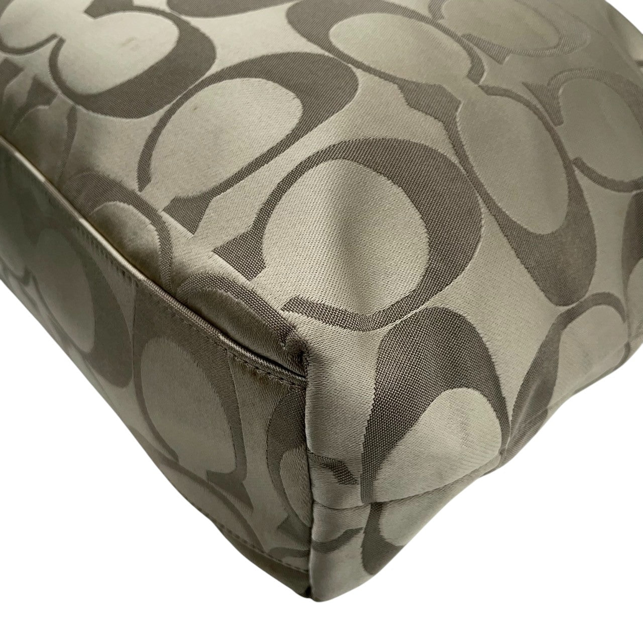 【COACH】コーチ ヘリテージ シグネチャー トートバッグ F18835 ワンショルダー A4収納可 大容量 キャンバス レザー ブラウン系 レディース 通勤通学 定番人気モデル チャーム付き クリーニング済み s7