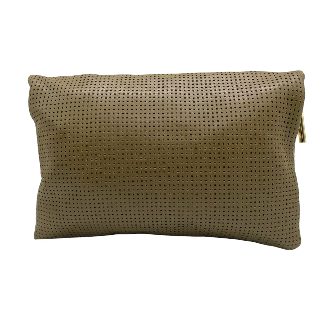 【美品】Henri Bendel ヘンリベンデル 2WAY ショルダーバッグ クラッチバッグ チェーンショルダー パンチングレザー カーキ グリーン系 ゴールド金具 レディース エレガント スタイリッシュ パーティー 人気モデル クリーニング済み s7