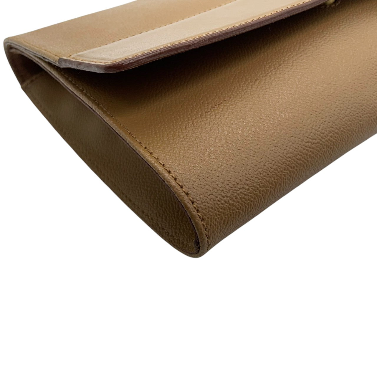 【TRUSSARDI】トラサルディ クラッチバッグ セカンドバッグ PVC レザー ベージュ系 ロゴ型押し イタリア製 メンズ レディース ユニセックス フォーマル ビジネス ヴィンテージ スタイリッシュ 上品 クリーニング済み s7