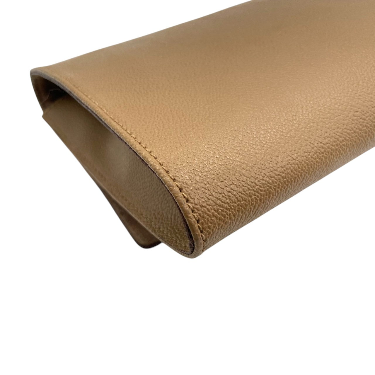 【TRUSSARDI】トラサルディ クラッチバッグ セカンドバッグ PVC レザー ベージュ系 ロゴ型押し イタリア製 メンズ レディース ユニセックス フォーマル ビジネス ヴィンテージ スタイリッシュ 上品 クリーニング済み s7